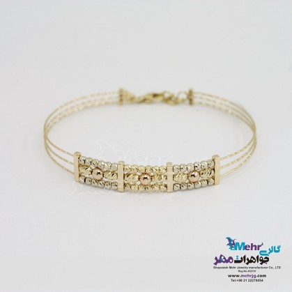 Gold Bracelet -Ball Lathe Design-MB1352